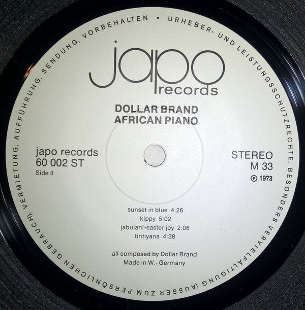 Dollar Brand -African Piano