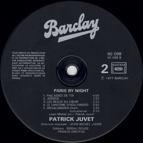Patrick Juvet -Paris By Night