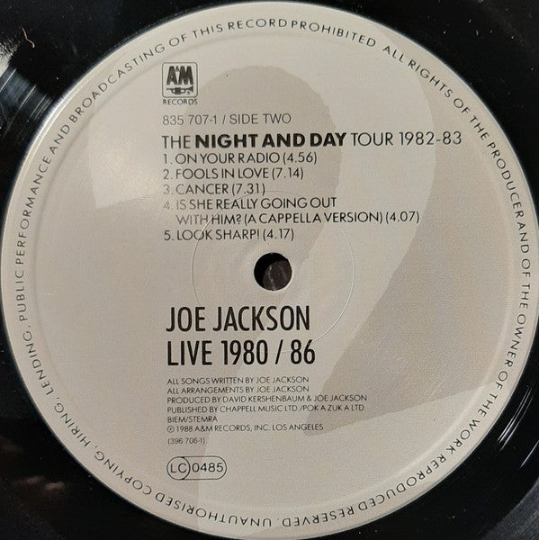 Joe Jackson -Live 1980/86