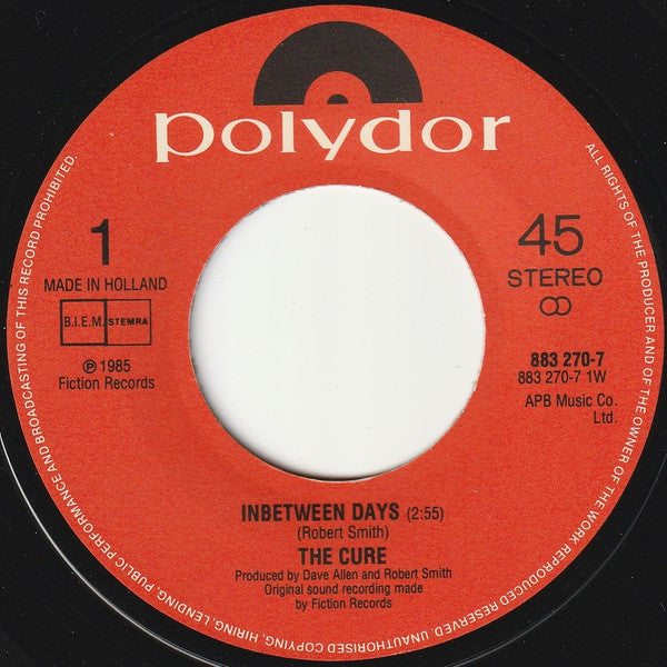 The Cure -In Between Days