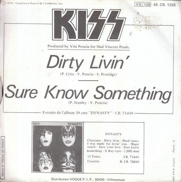 Kiss - Dirty Livin' / Sure Know Something