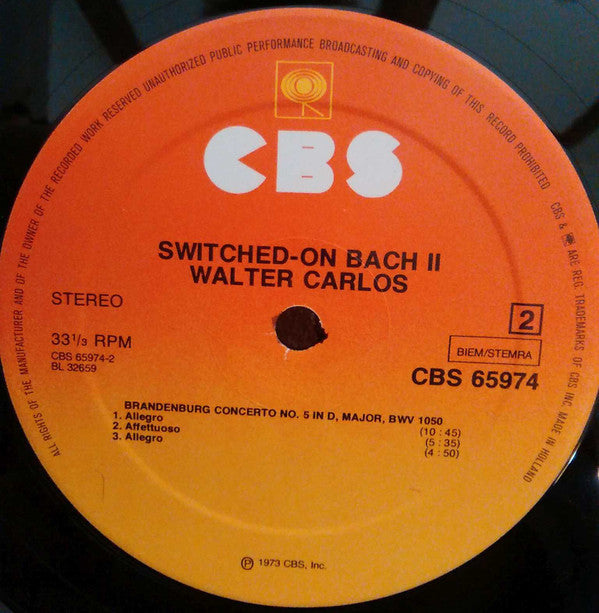 Walter Carlos -Switched-On Bach II