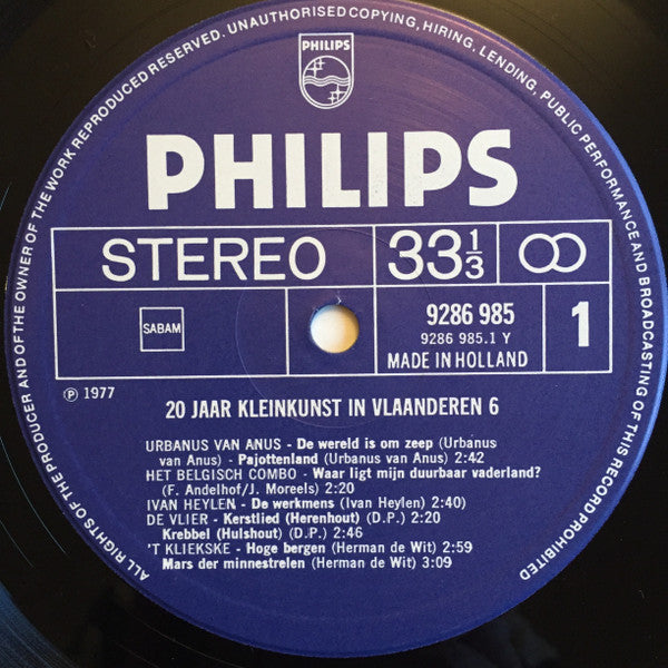 Various -20 Jaar Kleinkunst In Vlaanderen
