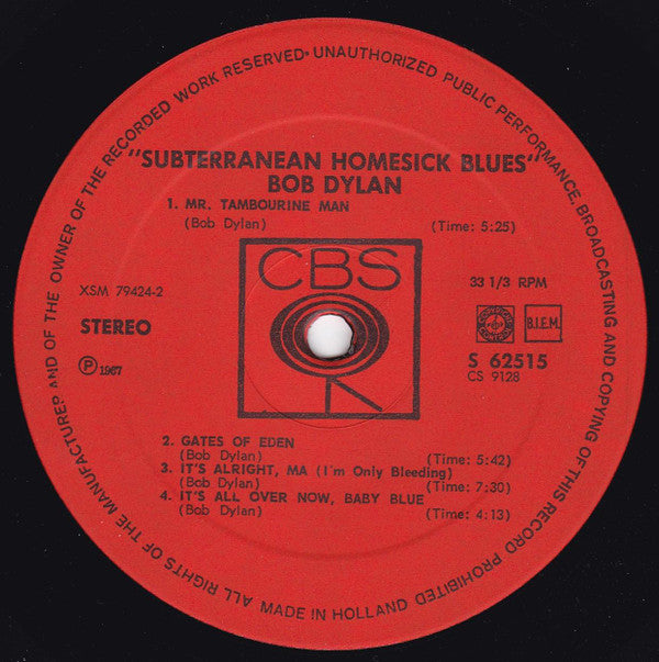 Bob Dylan -Subterranean Homesick Blues