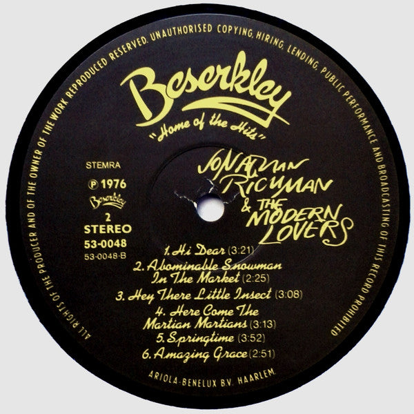 Jonathan Richman & The Modern Lovers -Jonathan Richman & The Modern Lovers