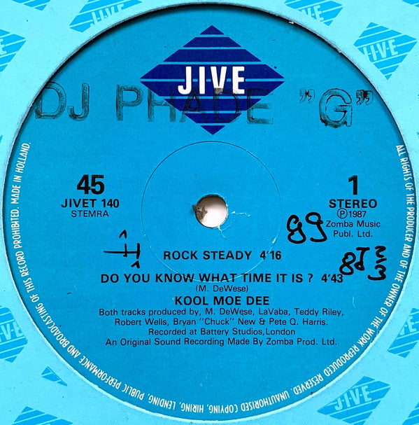 Kool Moe Dee - Rock Steady / Do You Know What Time It Is?