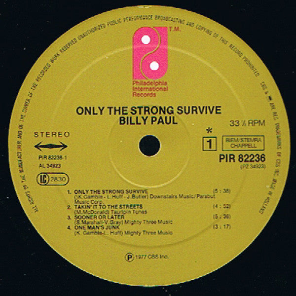 Billy Paul -Only The Strong Survive