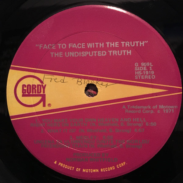 The Undisputed Truth -Face To Face With The Truth