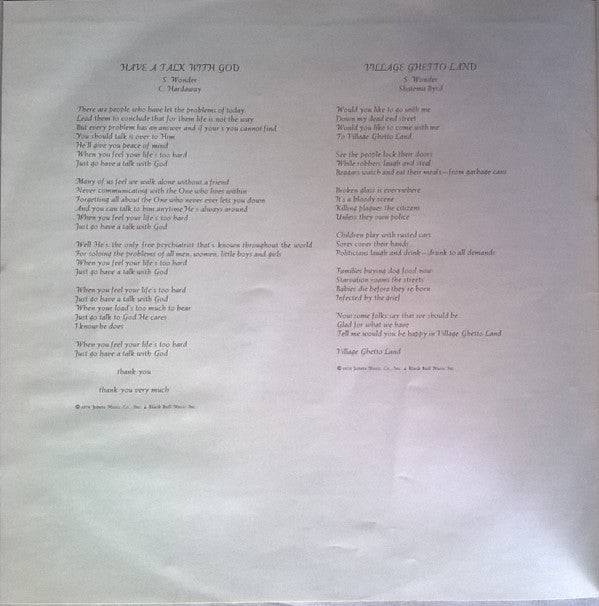 Stevie Wonder - Songs In The Key Of Life