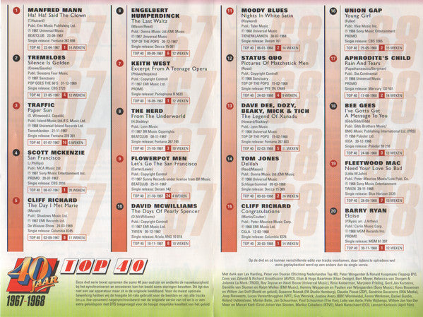 Various -40 Jaar Top 40 - 1967-1968