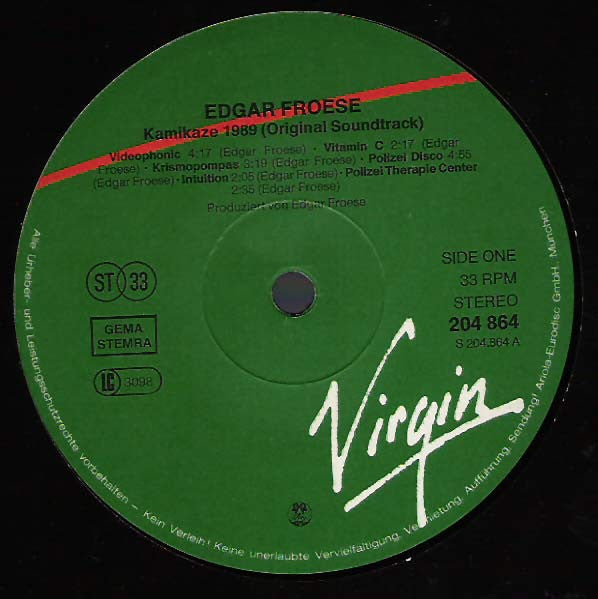 Edgar Froese -Kamikaze 1989