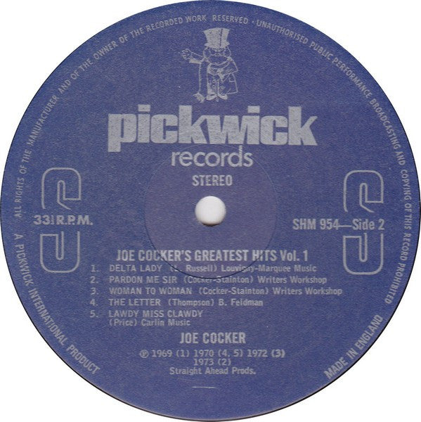 Joe Cocker -Joe Cocker's Greatest Hits Vol. 1