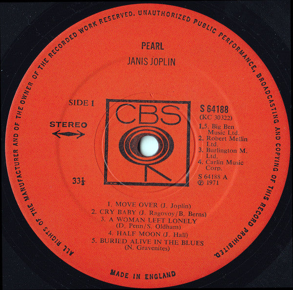 Janis Joplin -Pearl