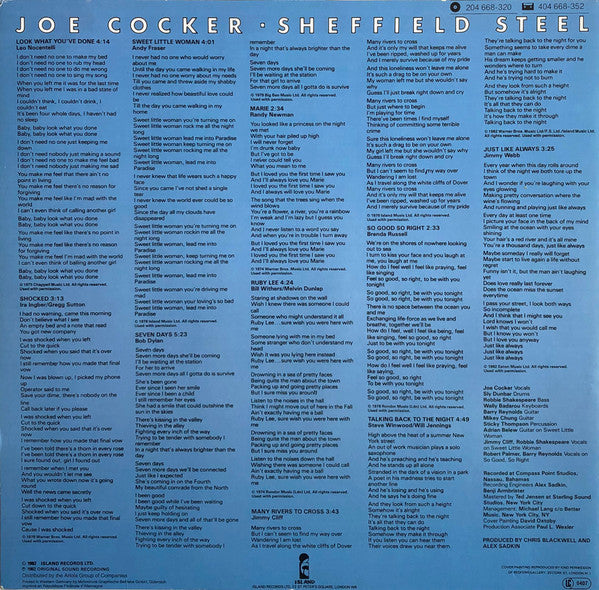 Joe Cocker -Sheffield Steel