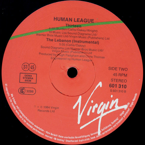 Human League* -The Lebanon