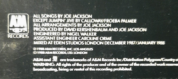 Joe Jackson -Live 1980/86