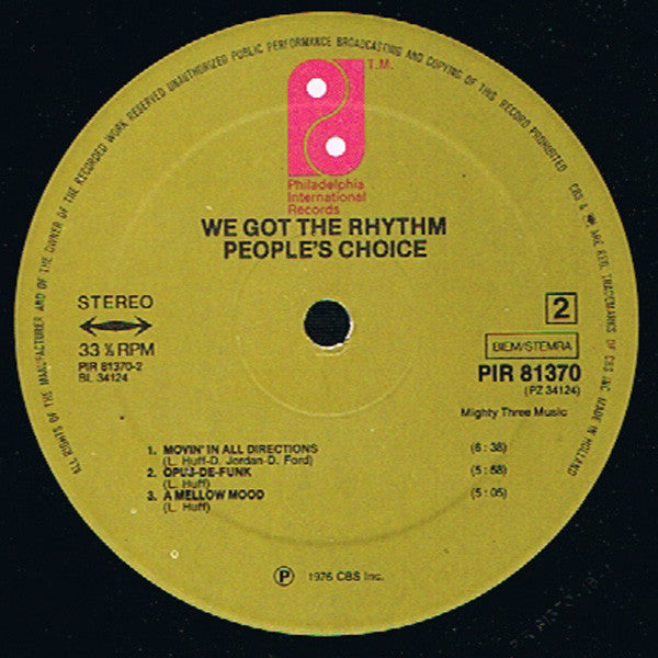 People's Choice -We Got The Rhythm