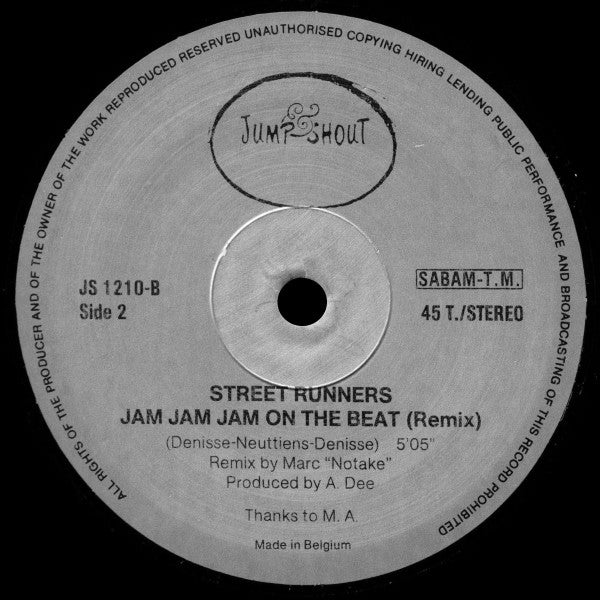 Street Runners -Jam Jam Jam On The Beat
