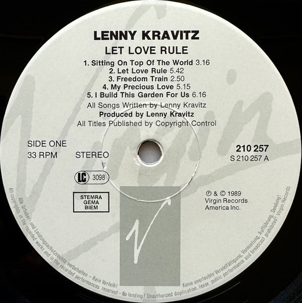 Lenny Kravitz -Let Love Rule