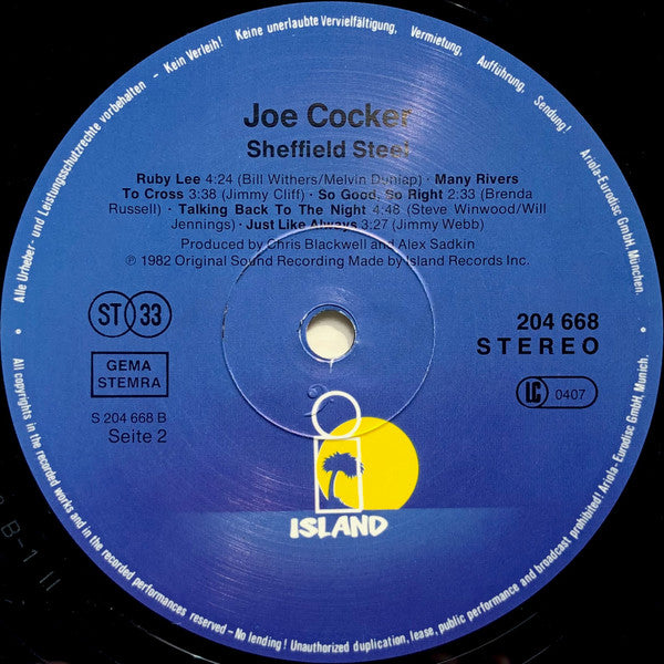 Joe Cocker -Sheffield Steel