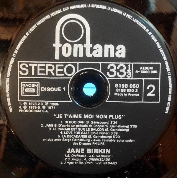 Jane Birkin - Je T'Aime Moi Non Plus