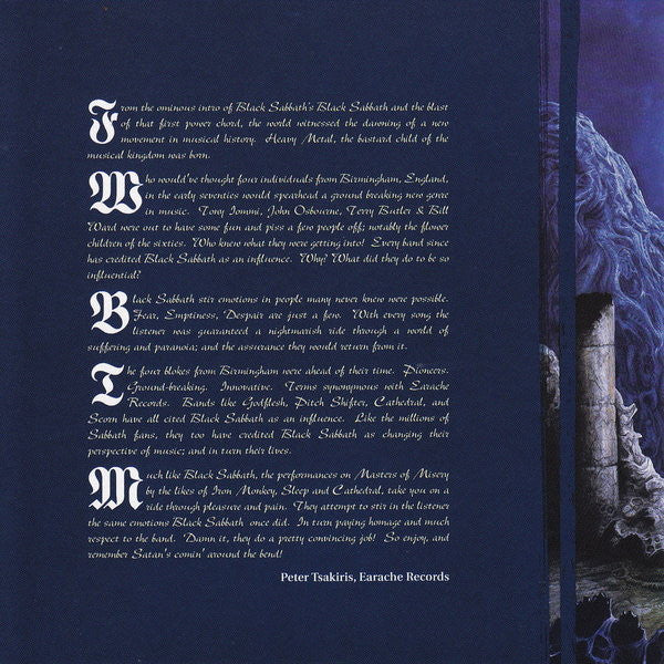 Various -Masters Of Misery - Black Sabbath: The Earache Tribute