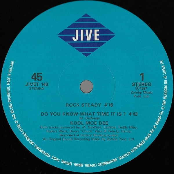 Kool Moe Dee -Rock Steady / Do You Know What Time It Is?