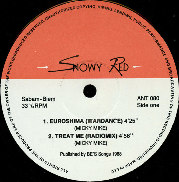 Snowy Red -Treat Me / Euroshima (Wardance)