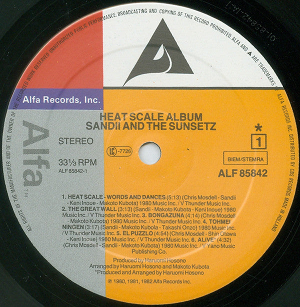 Sandii & The Sunsetz -Heat Scale