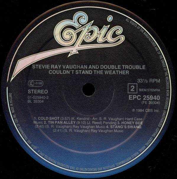 Stevie Ray Vaughan And Double Trouble* -Couldn't Stand The Weather