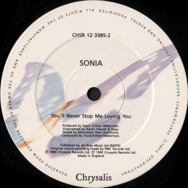 Sonia -You'll Never Stop Me Loving You (Sonia’s Kissmix)
