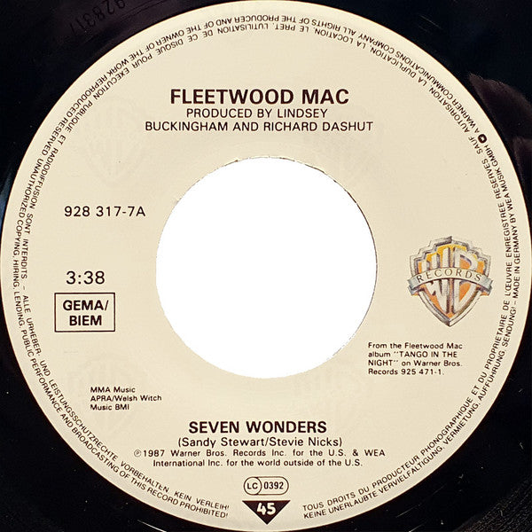 Fleetwood Mac -Seven Wonders