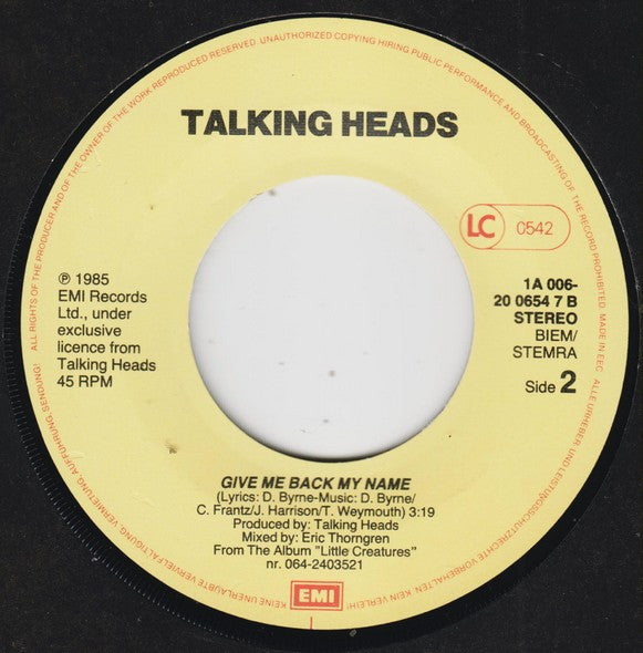 Talking Heads - The Lady Don't Mind