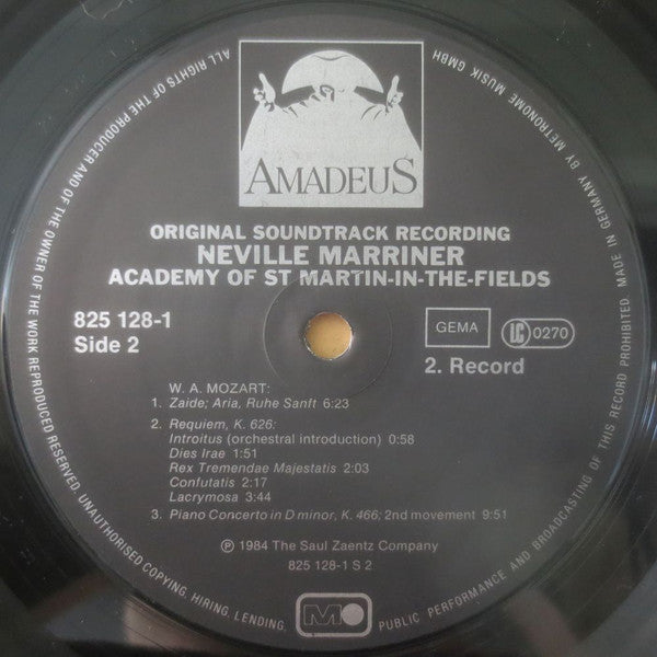 Academy Of St. Martin-in-the-Fields*, Neville Marriner* -Amadeus (Original Soundtrack Recording)