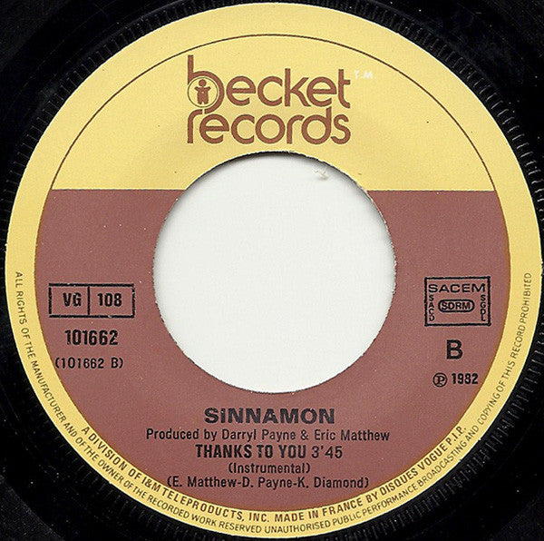 Sinnamon -Thanks To You