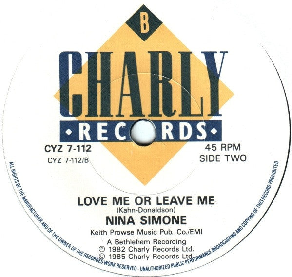 Nina Simone -My Baby Just Cares For Me