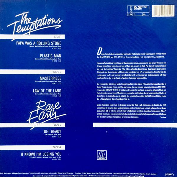 The Temptations / Rare Earth -The Legendary Long Versions Album