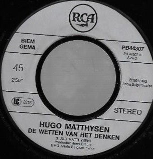 Hugo Matthysen -Trouw Met Mij!