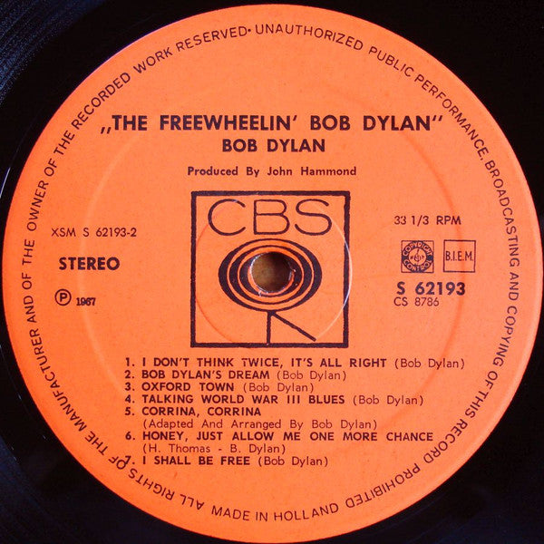 Bob Dylan -The Freewheelin' Bob Dylan