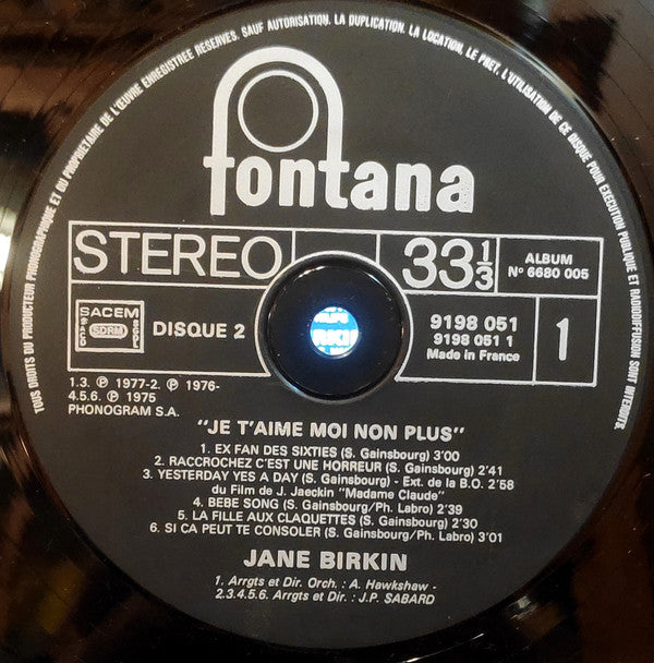 Jane Birkin - Je T'Aime Moi Non Plus