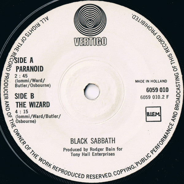 Black Sabbath -Paranoid / The Wizard