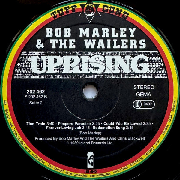 Bob Marley & The Wailers -Uprising