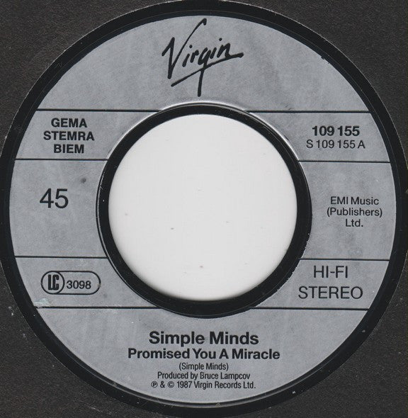 Simple Minds -Promised You A Miracle / Book Of Brilliant Things (Simple Minds Live)
