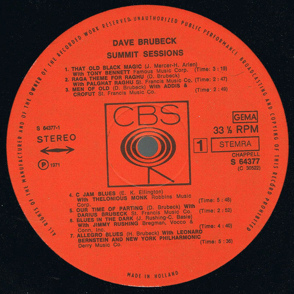 Dave Brubeck - Summit Sessions