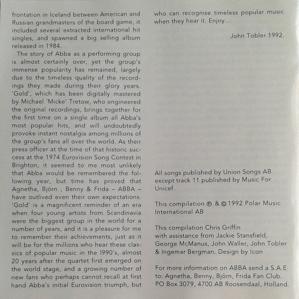 ABBA -Gold (Greatest Hits)