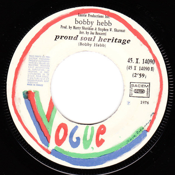 Bobby Hebb -Sunny '76 / Proud Soul Heritage