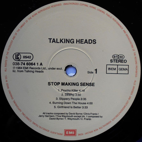 Talking Heads -Stop Making Sense