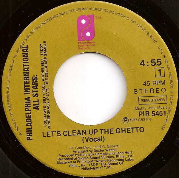 Philadelphia International All Stars / MFSB - Let's Clean Up The Ghetto