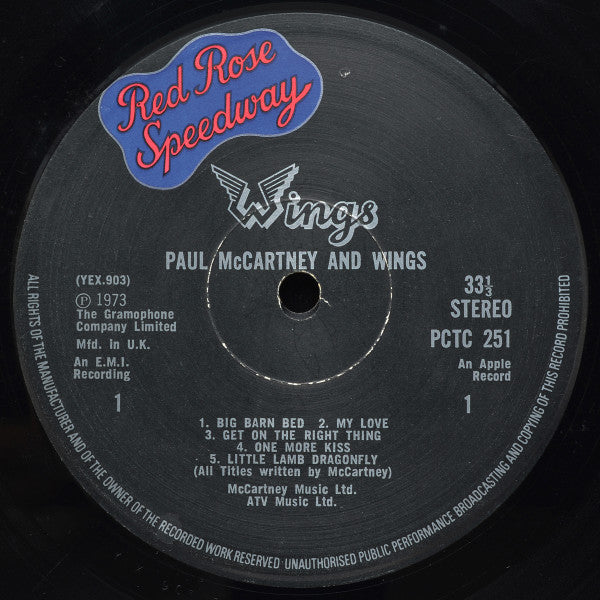 Paul McCartney And Wings* -Red Rose Speedway