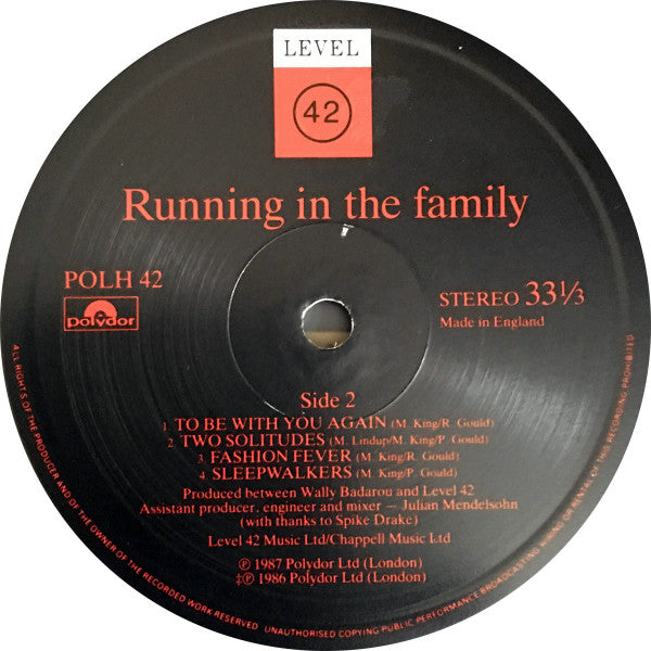 Level 42 -Running In The Family (Platinum Edition)